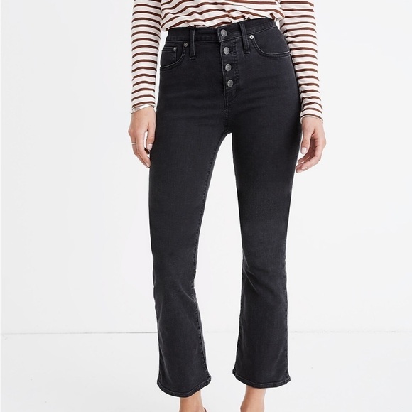 Madewell Cali Demi-Boot Jeans in Bellspring Wash: Button-Front Edition Size 23 - Picture 10 of 10